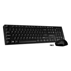 Zebronics Wireless Keyboard & Mouse Combo, 104 UV-Printed Keys, ₹ Key, 12 Multimedia Keys, Retractable Stand, 4 Button Mouse, 1600 DPI, High Precision, USB Nano Receiver (Companion 304, Blac...