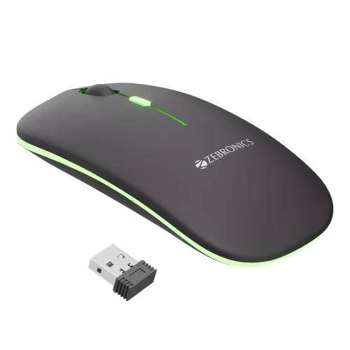 Image of Zebronics Wireless Mouse, Dual Mode 2.4GHz + BT, Up to 1600 DPI