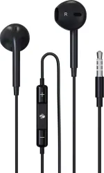 ZEBRONICS Zeb-Buds 30, with In-Line Mic, 3.5mm Jack, 14mm drivers, Volume Control, Durable Wired Headset (Black, In the 