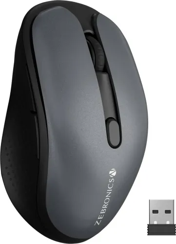 Image of ZEBRONICS Zeb-Charm Wireless Mouse – Bluetooth & 2.4GHz, Grey