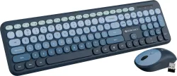 ZEBRONICS Zeb-Companion 302 (Dark Blue) Wireless Standard Desktop Keyboard Compatible with Desktop, iPad, Laptop, Mac, T