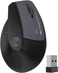 ZEBRONICS Zeb-Jaguar V Ergonomic Optical Mouse (2.4GHz Wireless, Bluetooth, Black)