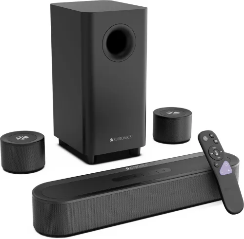 Image of ZEBRONICS ZEB-SBSPK C28 (Zeb-Juke Bar 9710 C) 550 W Bluetooth Soundbar (Black, 5.1 Channel)