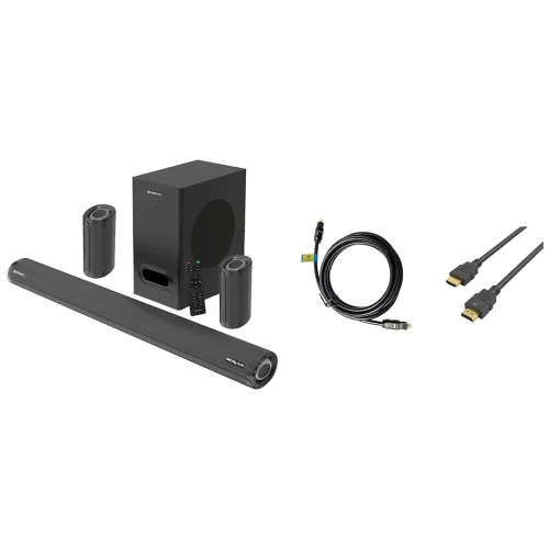 Image of ZEBRONICS Zeb-Juke BAR 9500WS PRO 5.1 Dolby Soundbar, 525W, Wireless Satellites
