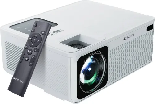 Image of ZEBRONICS ZEB- MLP 4 (11500 lm) Portable /ZEB-PIXAPLAY 58 1080p Native with 4K Support, 210 Inch Screen Size.