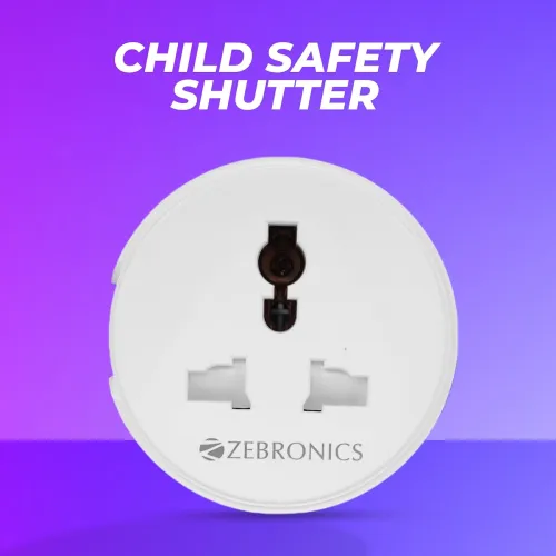 Image of Zebronics ZEB-SP110, Smart Wi-Fi Plug Compatible with Google Assistant & Alexa