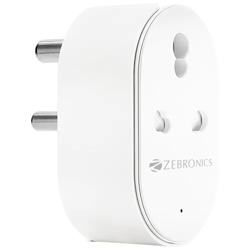 Image of Zebronics ZEB-SP116, Smart Wi-Fi Plug Compatible with Google Assistant & Alexa, Supports Upto 16A and Comes