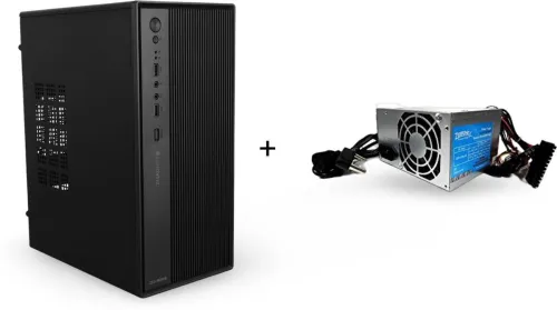 Image of ZEBRONICS Zeb-Suave Mid Tower Cabinet with SMPS – Black
