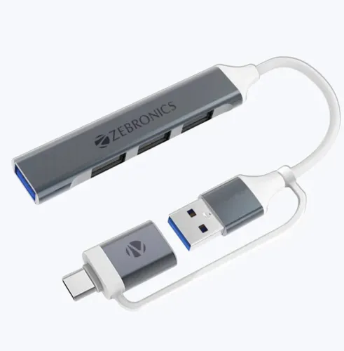 Image of ZEBRONICS ZEB TA200UC USB/Type C Multiport Adapter