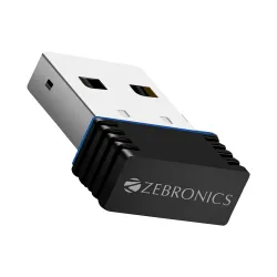 ZEBRONICS ZEB-USB150WF1 WiFi USB Mini Adapter Supports 150 Mbps Wireless Data