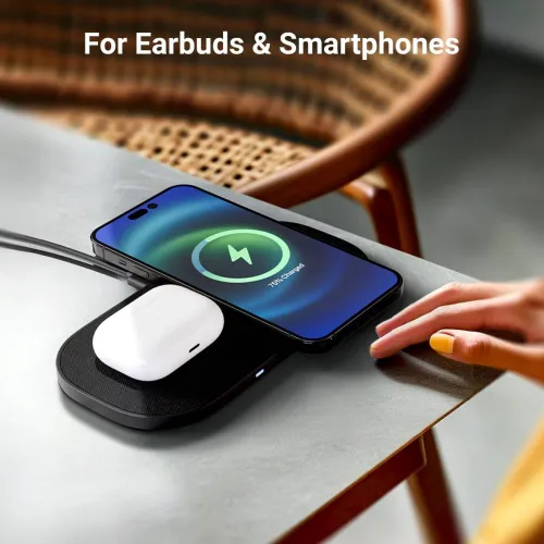 Image of ZEBRONICS Zeb-WCP215(Black) Charging Pad