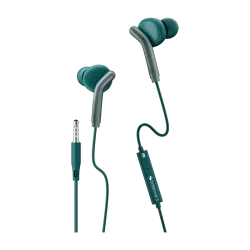 ZEBRONICS ZEB-BRO, With In-Line MiC, 3.5mm Jack, 10mm drivers, Compatible for Phone/Tablet Wired Headset (Green, In the 