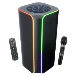 Zebronics 2026 Launch 120W Portable Party Speaker, Dual 13.33cm Drivers, Upto 7hrs Playback, Wireless Mic, TWS Function,