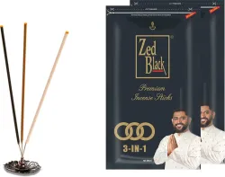 Zed Black Zipper 3-in-1 Incense Sticks Set of 2 | Medium Pack