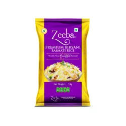 Zeeba Premium Biryani Rice 5 Kg, Chefs Choice, Restaurant Style, Extra Long Grains (Cooked length upto 26mm*)