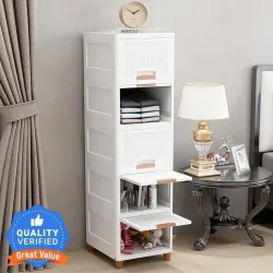 Zeekty 3 Layer Plastic Free Standing Drawer Organizer