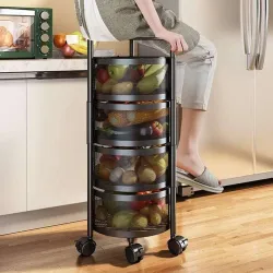 Zeekty Kitchen Trolley with Wheels, Kitchen Organizer Items and Storage Solutions for Stainless Steel Kitchen Trolley (P