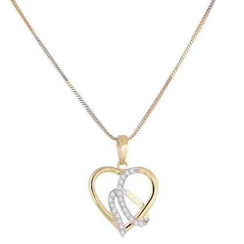 Image of Zeneme Gold Plated Pendant with Cubic Zirconia for Women