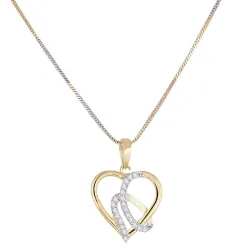Zeneme Gold Plated Pendant with Cubic Zirconia for Women