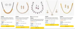 ZENEME Necklace Earrings Jewellery Set upto 91% Discount