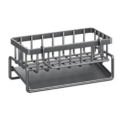 Zentro Kitchen Sink Organizer with Drain Tray, Rust Proof Metal Sponge Holder for Sink