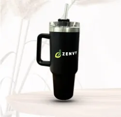 ZENVY Stainless Steel Tumbler with Lid and Straw 1200 ML