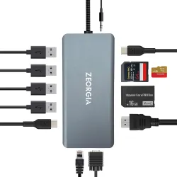 ZEORGIA 13-in-1 USB-C Docking Station