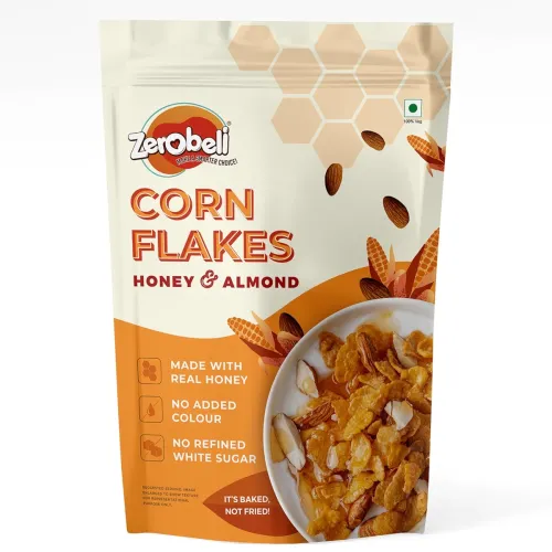 Image of Zerobeli Real Honey & Almond Corn Flakes 260g 