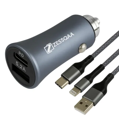 Image of ZESSQAA PD Car Charger with Cable