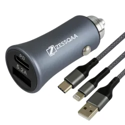 ZESSQAA PD Car Charger with Cable