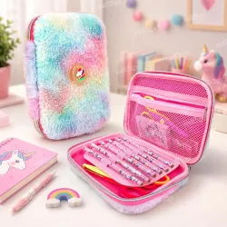 Zest 4 Toyz Fluffy Unicorn Pencil Case
