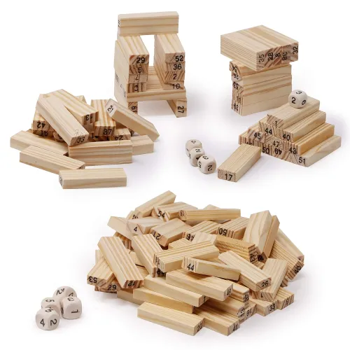 Image of Zest 4 Toyz Wooden Tower Blocks 48 PCS 
