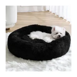 ZEXSAZONE Plush Donut Dog Bed for Dogs & Cats | Soft Calming Anti-Anxiety Pet Bed | Warm Cozy Winter Dog Bed for Puppies