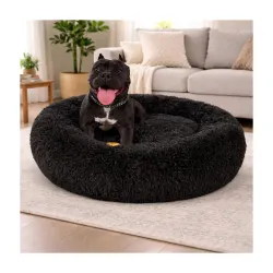 ZEXSAZONE Round Donut Pet Bed for Cats, Puppies, and Dogs, Cozy and Plush