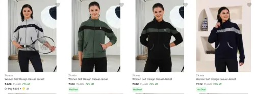 Image of Zicada Women's Jackets upto 72% Discount