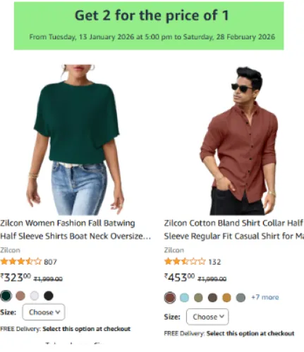 Image of Zilcon men & women fashion Buy 1 Get 1 Free