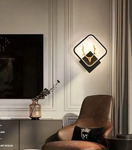 Image of Zingy Mahaur 3-in-1 LED Wall Light, Black Square