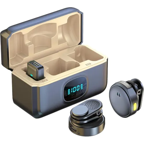 Image of ZINGYOU Wireless Mic for iPhone – 2pcs + Case