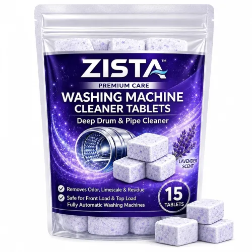 Image of ZISTA Washing Machine Cleaner Tablets with Lavender Scent 15 Pcs