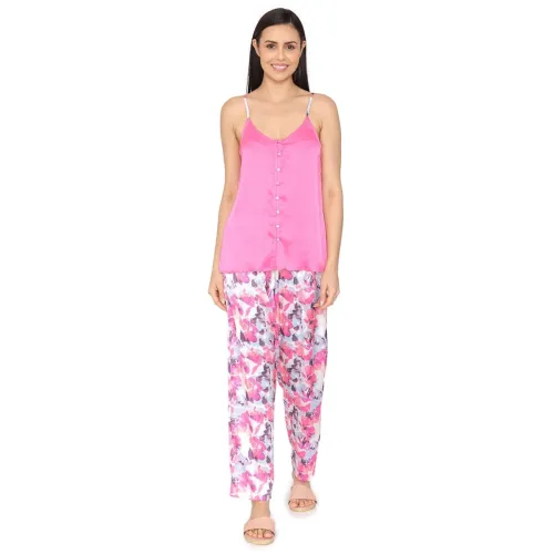 Image of Zivame Women's Satin Floral Pajama Set 
