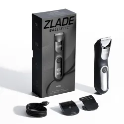 Zlade Ballistic Pro Full Body Trimmer for Men, Beard, Balls, Pubic Hair, Private Parts & Manscaping Groomer | IPX7 Waterproof, No Nicks or Cuts | 7000 RPM Motor | 90 Min Runtime | USB-C Fast...