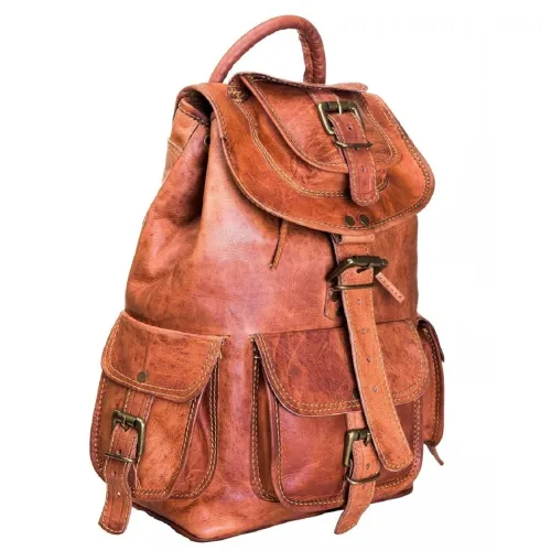 Image of ZNT Bags Handmade Leather Vintage Backpack