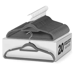 Zober Velvet Clothes Hangers 20 pack
