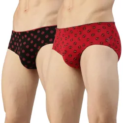Zoiro Mens Printed Cotton Brief Combo Pack