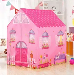 Zooglu Jumbo Size Extremely Light Weight , Water & Fire Proof Doll House Tent for Kids (Pink)