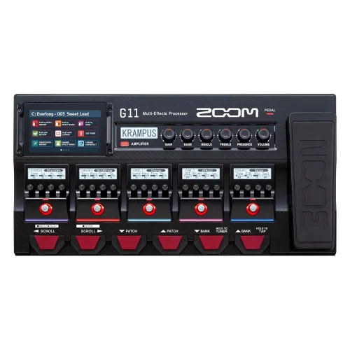 Image of Zoom G11 Guitar Multi-Effects Processor with Expression Pedal, with Touchscreen Interface, 100+ Built in Effect