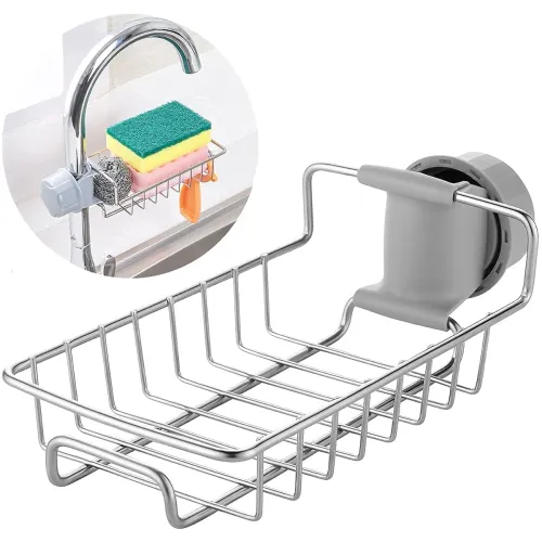 Image of ZOOSE Adjustable Stainless Steel Sink Faucet Shelf