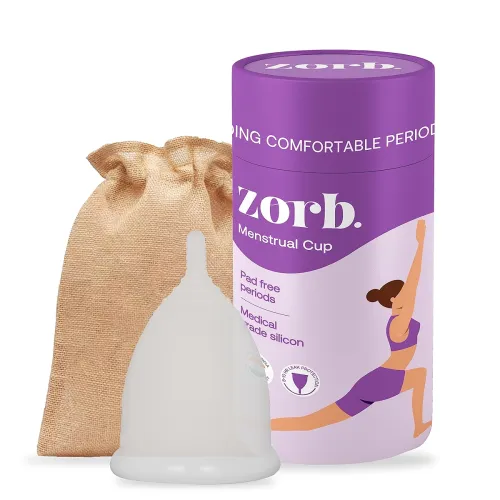 Image of Zorb. Reusable Menstrual Cup For Women | Organic Jute Pouch