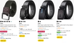 Zoro Mens Leather Belts Starting @ ₹129