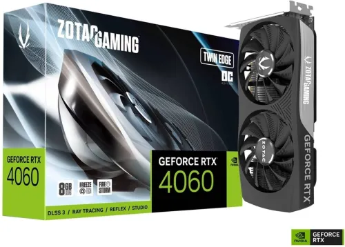 Image of ZOTAC NVIDIA GeForce RTX 4060 8GB Twin Edge 8 GB GDDR6 Graphics Card  (Black)